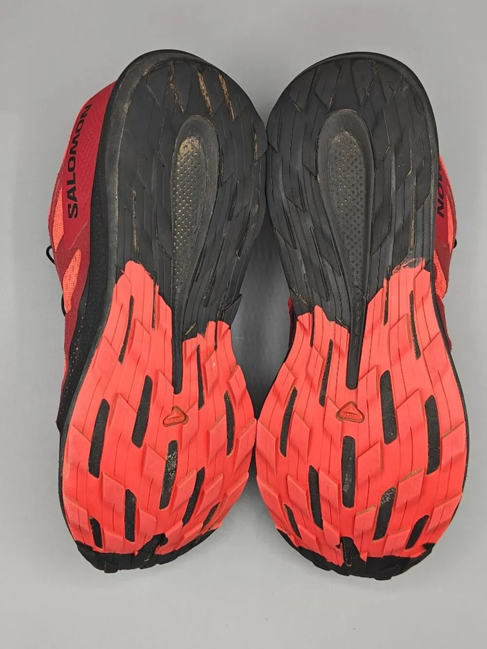 Salomon Pulsar Trail Running Shoes Red Black Sneakers 416029 Men's 11.5 US